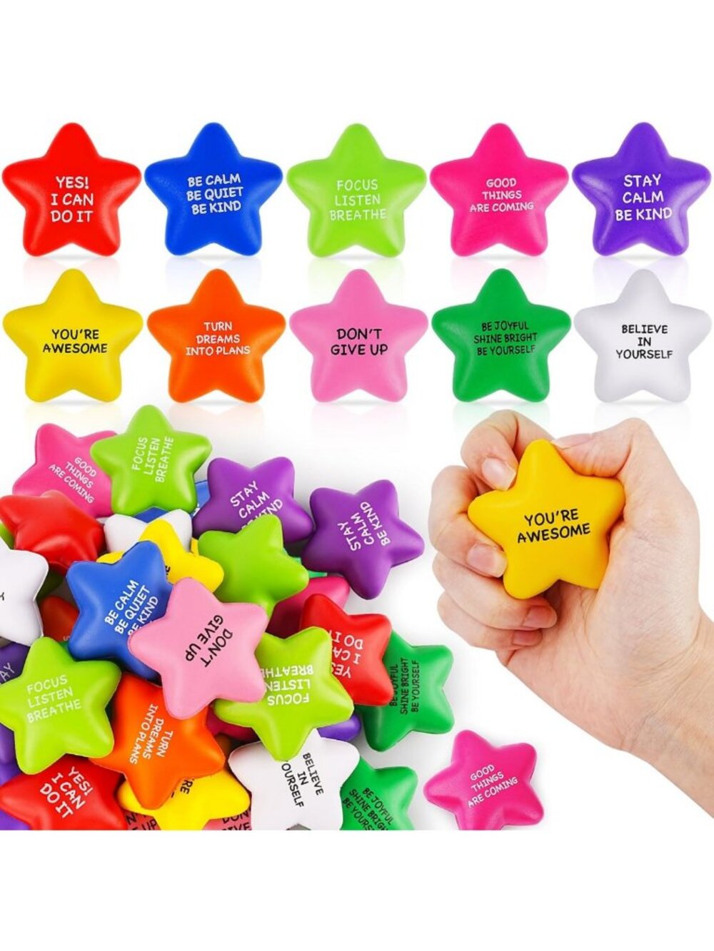 105PCS Stress Relief Balls for Adults & Kids | Fun Squeeze Toys for Anxiety